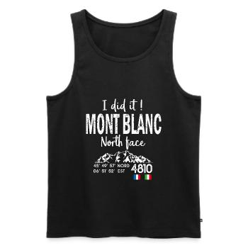 I did it Mont blanc hiking mountaineering mountaineering - Men's Premium Organic Tank Top - black - Front - AI Model Male 178 light (178cm)