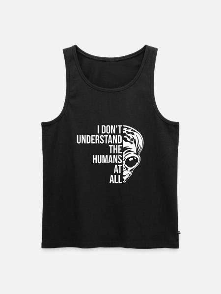 Alien-Zitat-Grafik - Männer Premium Bio Tank Top - Schwarz