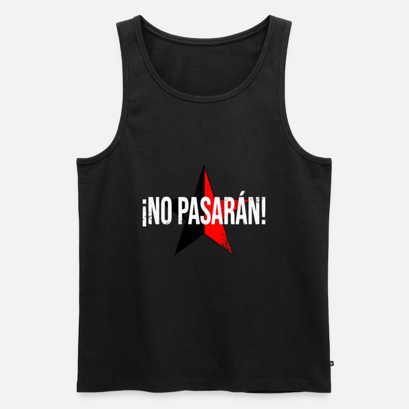 No pasarán! - Männer Premium Bio Tank Top - Schwarz