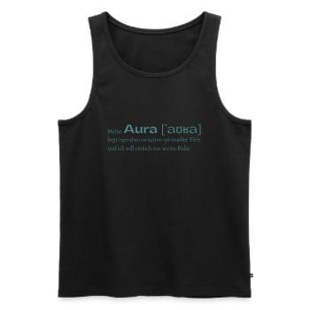 Aura - Männer Premium Bio Tank Top - Schwarz - Vorne - Michal (187cm)