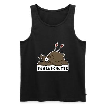 Lustiges Bogenschießen Motiv für Bogenschützen - Männer Premium Bio Tank Top - Schwarz - Vorne - Michal (187cm)