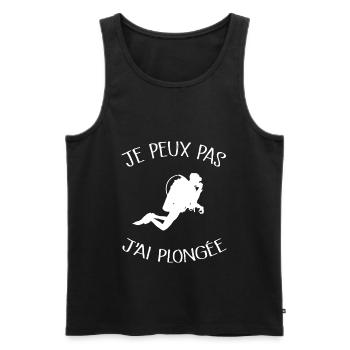 Je Peux Pas J'ai Plongée - Débardeur bio Premium Homme - noir - Devant - Michal (187cm)