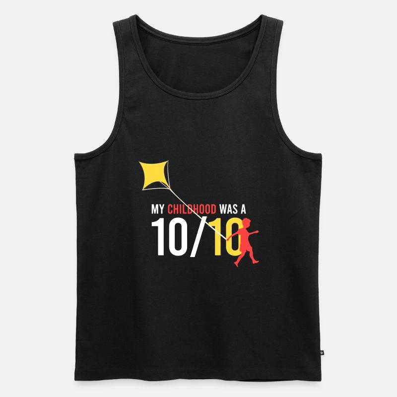 meine Kindheit war eine 10/10 - Männer Premium Bio Tank Top - Schwarz
