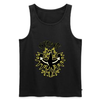 Tirol - Männer Premium Bio Tank Top - Schwarz - Vorne - AI Model Male 178 light (178cm)