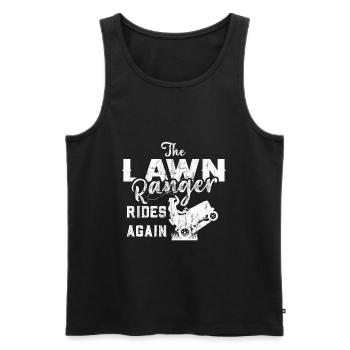 We Ride At Dawn Dad Lawn Mower Make Laugh Day Yard - Männer Premium Bio Tank Top - Schwarz - Vorne - Michal (187cm)