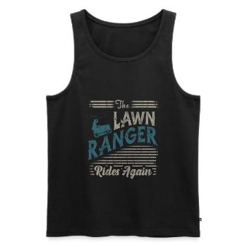 We Ride At Dawn Dad Lawn Mower Make Laugh Day Yard - Männer Premium Bio Tank Top - Schwarz - Vorne - Michal (187cm)