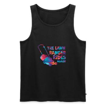 We Ride At Dawn Dad Lawn Mower Make Laugh Day Yard - Männer Premium Bio Tank Top - Schwarz - Vorne - Michal (187cm)
