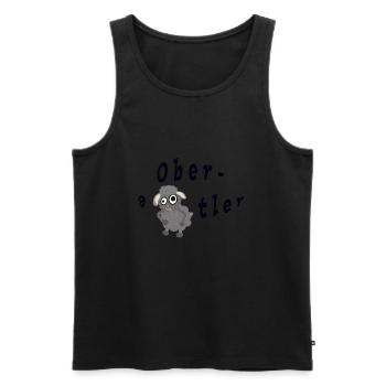 ObergSchaftler - Männer Premium Bio Tank Top - Schwarz - Vorne - AI Model Male 178 light (178cm)