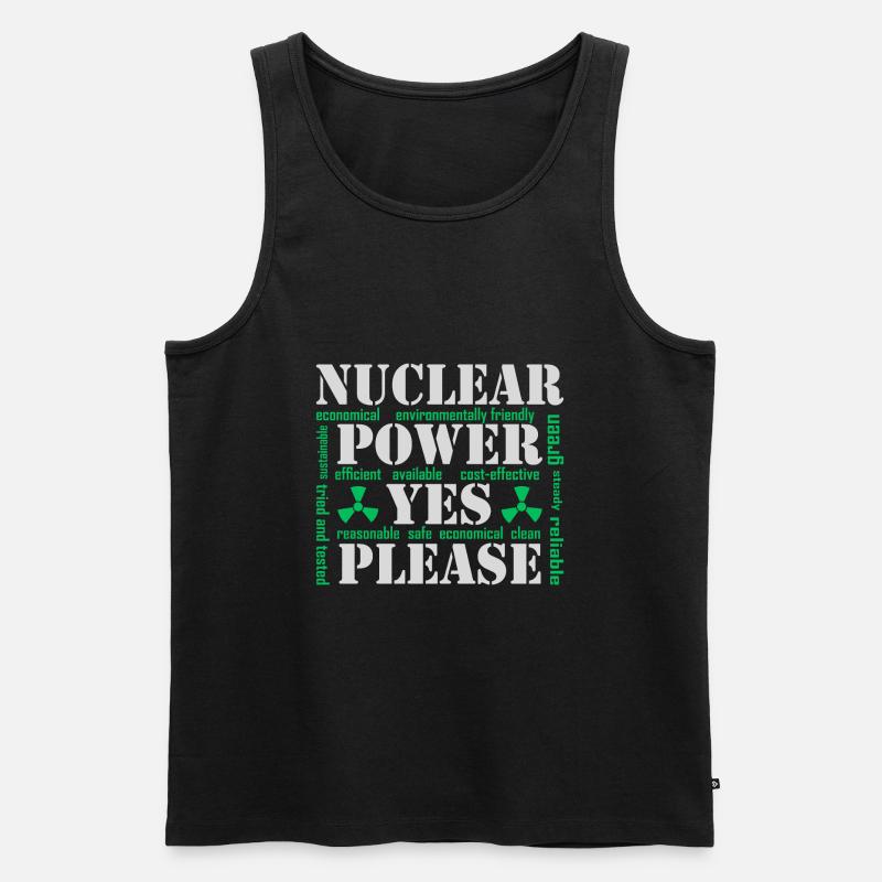 Atomkraft, Ja bitte, Kernenergie - Männer Premium Bio Tank Top - Schwarz