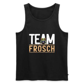 Team Frog Team Frog Frog Motif - Men's Premium Organic Tank Top - black - Front - AI Model Male 178 light (178cm)
