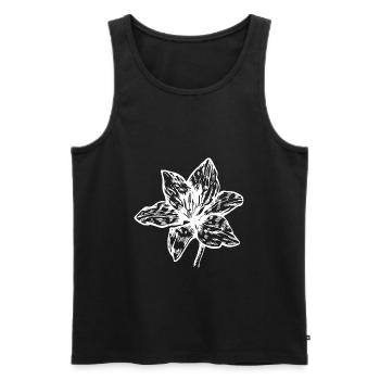 Fleurs silhouette icône fleur de lis - Débardeur bio Premium Homme - noir - Devant - AI Model Male 178 light (178cm)
