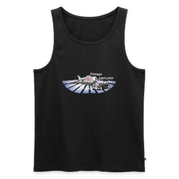 Flugzeuge und Autos - Männer Premium Bio Tank Top - Schwarz - Vorne - AI Model Male 178 light (178cm)