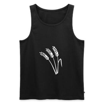 Grain - Men's Premium Organic Tank Top - black - Front - AI Model Male 178 light (178cm)