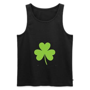 kleeblatt - Männer Premium Bio Tank Top - Schwarz - Vorne - AI Model Male 178 light (178cm)