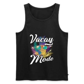 MODE VACAY - Débardeur bio Premium Homme - noir - Devant - AI Model Male 178 light (178cm)