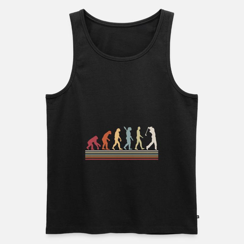 Golf Evolution - Männer Premium Bio Tank Top - Schwarz