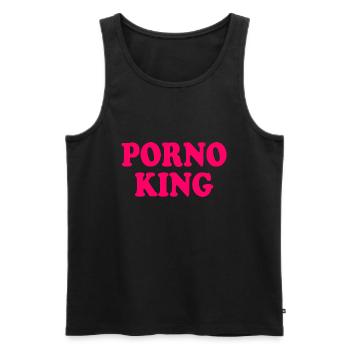 Porno king - Débardeur bio Premium Homme - noir - Devant - AI Model Male 178 light (178cm)