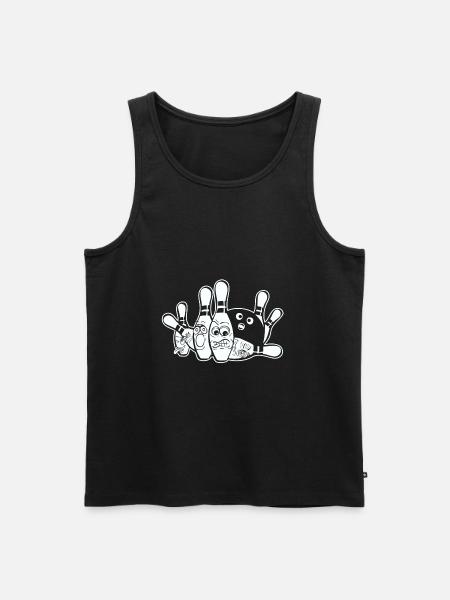 Bowling and bowling gift - Men's Premium Organic Tank Top - black