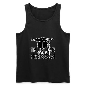 Professor Mentor College Tutor Prof Maestro Gift - Men's Premium Organic Tank Top - black - Front - AI Model Male 178 light (178cm)