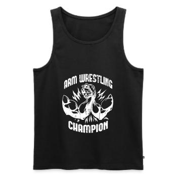 Armwrestling Armdrücken Kraftsport Sport Geschenk - Männer Premium Bio Tank Top - Schwarz - Vorne - Michal (187cm)