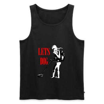 Detectorist Metal Fishing Detector Treasure Gift - Men's Premium Organic Tank Top - black - Front - Michal (187cm)