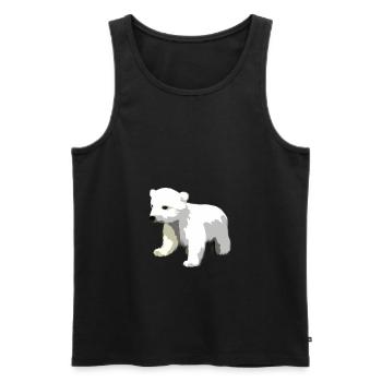 Ours de glace Mammifères marins Sanglier Cadeau animal polaire - Débardeur bio Premium Homme - noir - Devant - AI Model Male 178 light (178cm)