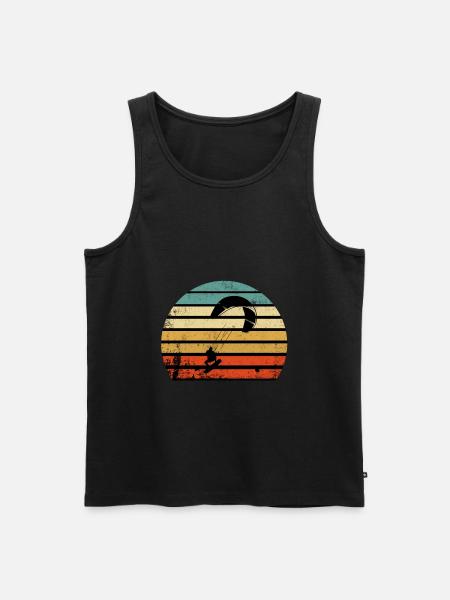 Kite Surfing Wind Sailing Wake Boarding Ocean Gift - Men's Premium Organic Tank Top - black