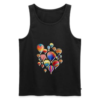 Hot Air Balloons Oxygen Rubber Events Party Gift - Men's Premium Organic Tank Top - black - Front - AI Model Male 178 light (178cm)
