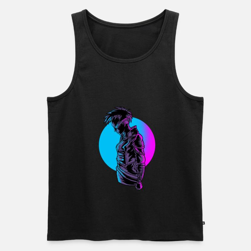 Cyborg-Mädchen-Roboter-Robotik-Rover-Android-Robo-Geschenk - Männer Premium Bio Tank Top - Schwarz