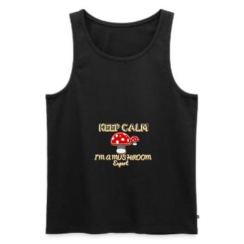 Mushroom Expert Bloom Grow Toadstool Mold Gift - Men's Premium Organic Tank Top - black - Front - Michal (187cm)