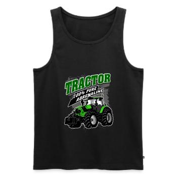 Tractor - tractor - farmer - farmer - Men's Premium Organic Tank Top - black - Front - AI Model Male 178 light (178cm)