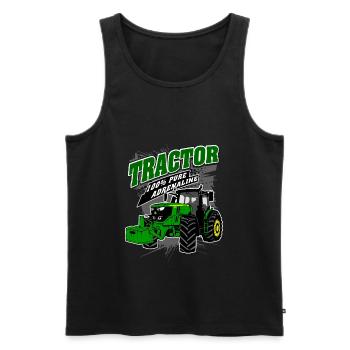 Tractor - tractor - farmer - farmer - Men's Premium Organic Tank Top - black - Front - AI Model Male 178 light (178cm)