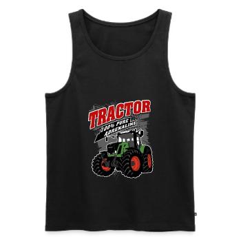 Tractor - Tractor - Farmer - Farmer - Men's Premium Organic Tank Top - black - Front - Michal (187cm)