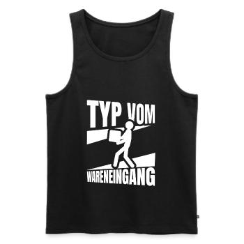 Typ Vom Wareneingang - Fachkraft Für Lagerlogistik - Männer Premium Bio Tank Top - Schwarz - Vorne - Michal (187cm)