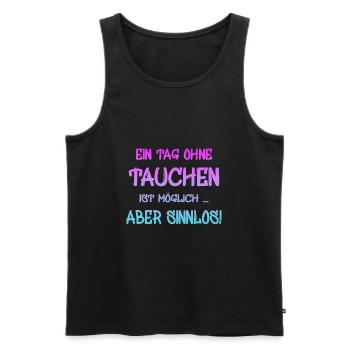 Tauchen Spruch Taucher - Männer Premium Bio Tank Top - Schwarz - Vorne - Michal (187cm)