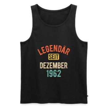 60. Geburtstag Geschenk 60 Jahre Legendär seit Dez - Männer Premium Bio Tank Top - Schwarz - Vorne - Michal (187cm)