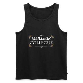 Meilleur Collègue Idée Cadeau Humour - Débardeur bio Premium Homme - noir - Devant - Michal (187cm)