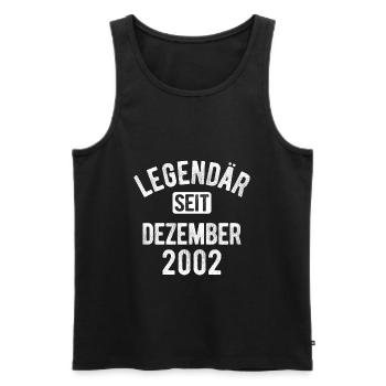 20. Geburtstag Geschenk 20 Jahre Legendär seit Dez - Männer Premium Bio Tank Top - Schwarz - Vorne - Michal (187cm)
