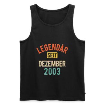 20. Geburtstag Geschenk 20 Jahre Legendär seit Dez - Männer Premium Bio Tank Top - Schwarz - Vorne - Michal (187cm)