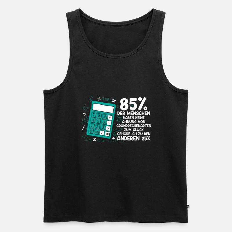 Mathe Mathematik Lehrer Rechner - Männer Premium Bio Tank Top - Schwarz