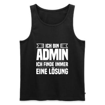 Administrator IT-ler Support Lösung Sysadmin Admin - Männer Premium Bio Tank Top - Schwarz - Vorne - AI Model Male 178 light (178cm)
