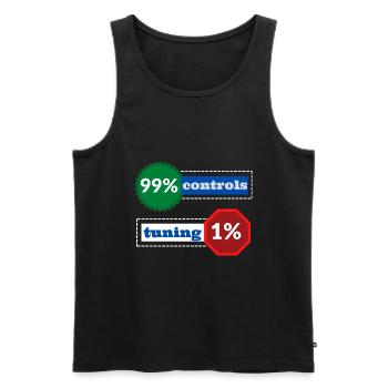 1% Abstimmung 99% Kontrollen - Männer Premium Bio Tank Top - Schwarz - Vorne - AI Model Male 178 light (178cm)