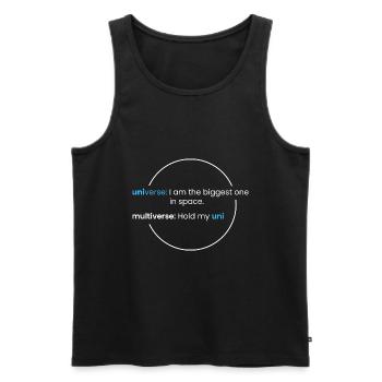 Multiversum > Universum - Männer Premium Bio Tank Top - Schwarz - Vorne - Michal (187cm)