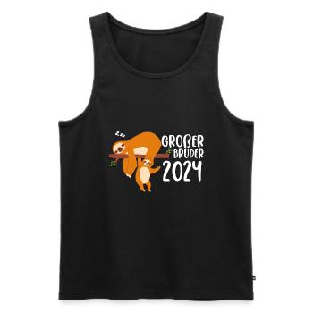 Big Brother 2024 Sloth - Men's Premium Organic Tank Top - black - Front - Michal (187cm)
