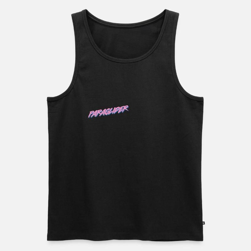 Paragliding Paraglider - Männer Premium Bio Tank Top - Schwarz