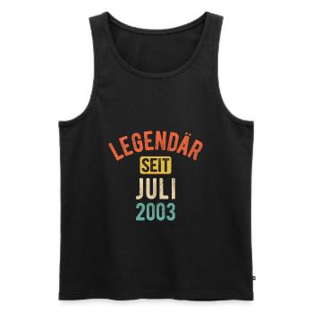 20. Geburtstag Geschenk 20 Jahre Legendär seit Jul - Männer Premium Bio Tank Top - Schwarz - Vorne - Michal (187cm)