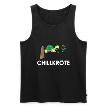 Chill Toad Sleep Shirt Nightgown Turtle - Men's Premium Organic Tank Top - black - Front - AI Model Male 178 light (178cm)