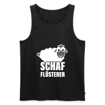 Schaf Flüsterer Geschenk Schäfer - Männer Premium Bio Tank Top - Schwarz - Vorne - Michal (187cm)