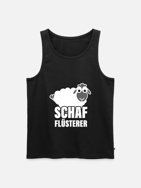 Schaf Flüsterer Geschenk Schäfer - Männer Premium Bio Tank Top - Schwarz