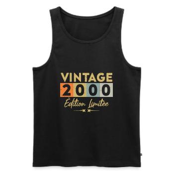 Vintage 2000 Édition Limitée - Débardeur bio Premium Homme - noir - Devant - Michal (187cm)